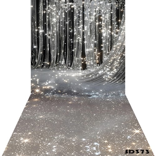 10’x20’CP Silver Flash Stars Drapes Microfiber Fabric background backdrop SD373