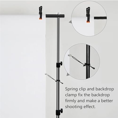 Photo Backdrop Stand for Photography 7ft x 10ft Background Stands 7x10ft Black
