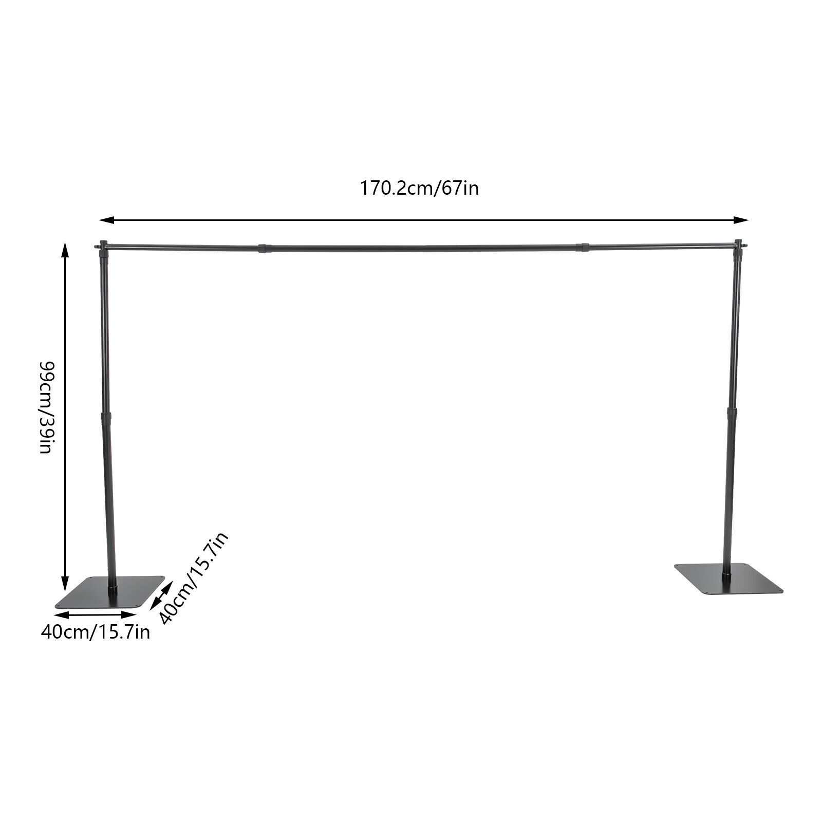 Backdrop Stand 10x8ft Heavy Duty Adjustable Photography Banner Background Suppor
