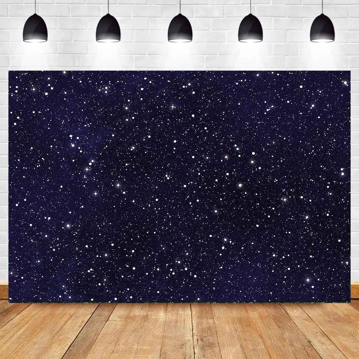 Night Sky Star Backdrops Universe Space Theme 7x5FT(210CM x 150CM), black