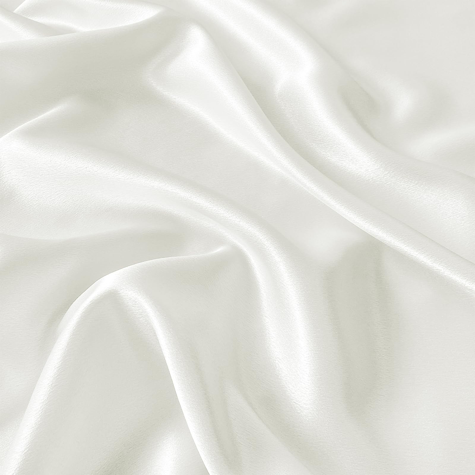 RUDONG M Satin Photography Backdrop, White, 3.3×2.5ft White