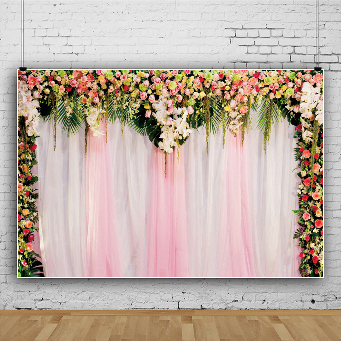 Flower Wall Floral Photography Background Photo Backdrop for Wedding Party Decor