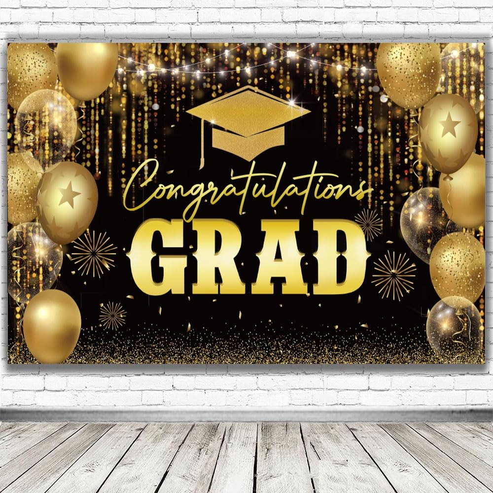 2025 Graduation Party Decorations Congrats Grad Banner 72×44 Inch, 2025 Class…