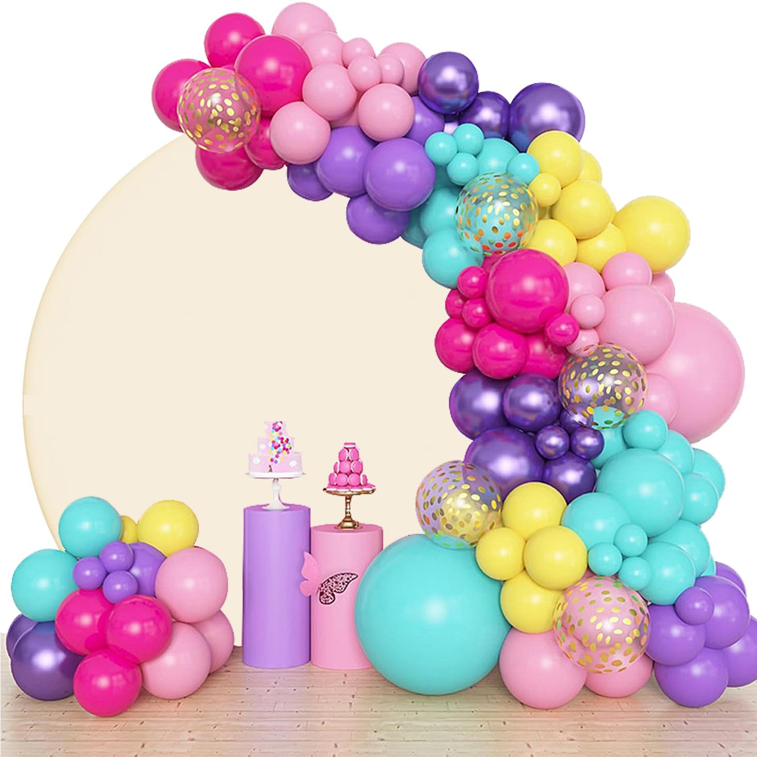 6.6FT Round Arch Backdrop Cover Spandex Fitted Stretchy Stand Covers Decoration