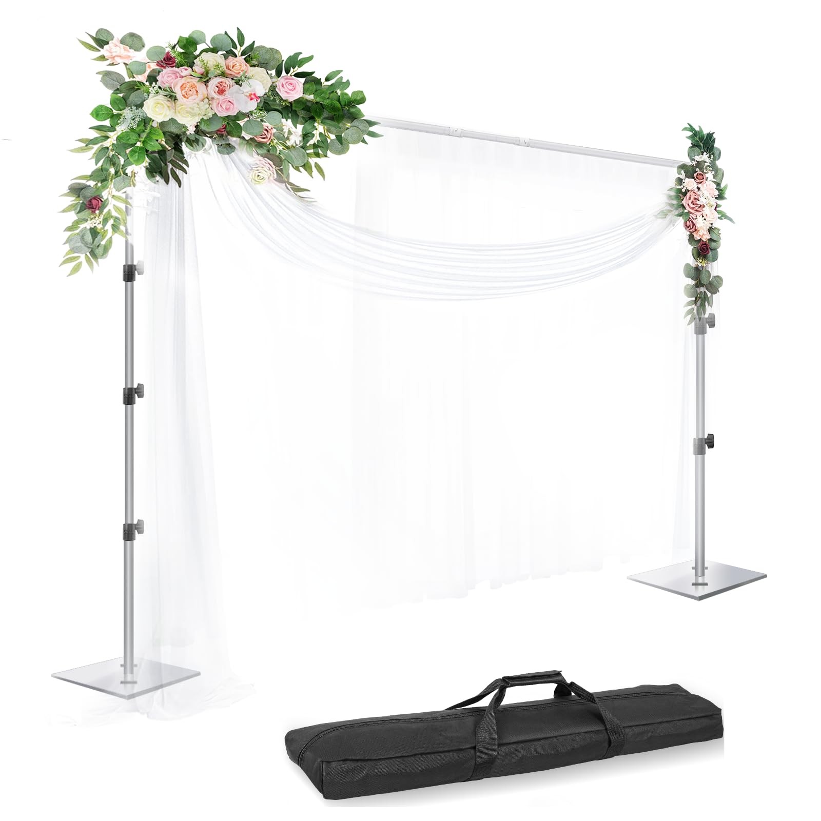 Backdrop Stand, 8.5x10ft Width Adjustable Photography Background Support Pole…