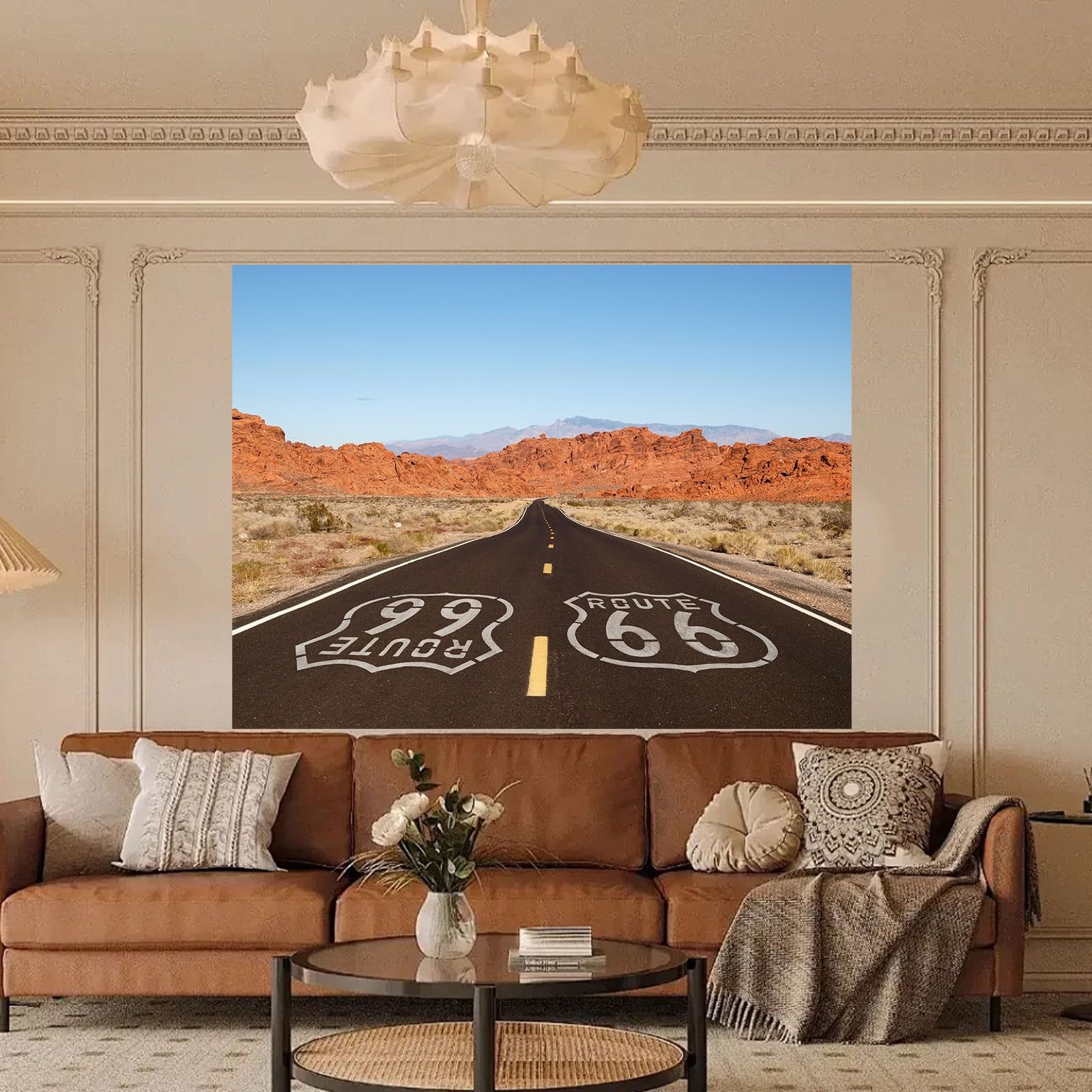 Route 66 Background National Scenic Desert Byway Road Backdrop for Road Trip …