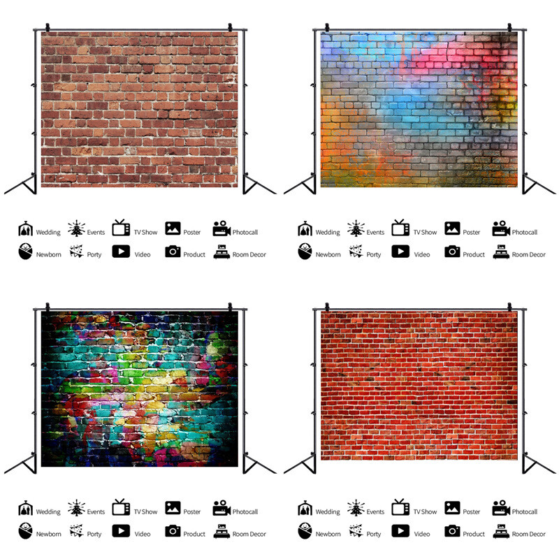 Vintage Large Brick wall Photography Background Retro Studio Backdrops Party