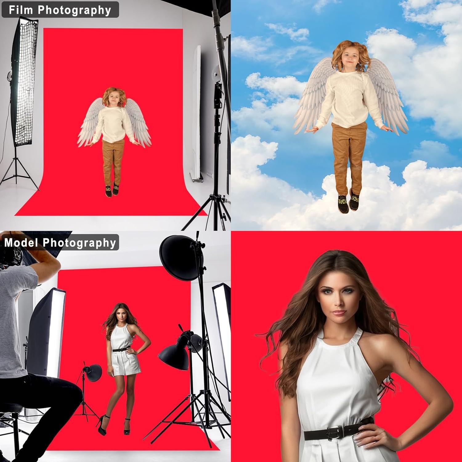 Professional 5×7 FT Red Polyester Backdrop – For Portraits & Product Photography