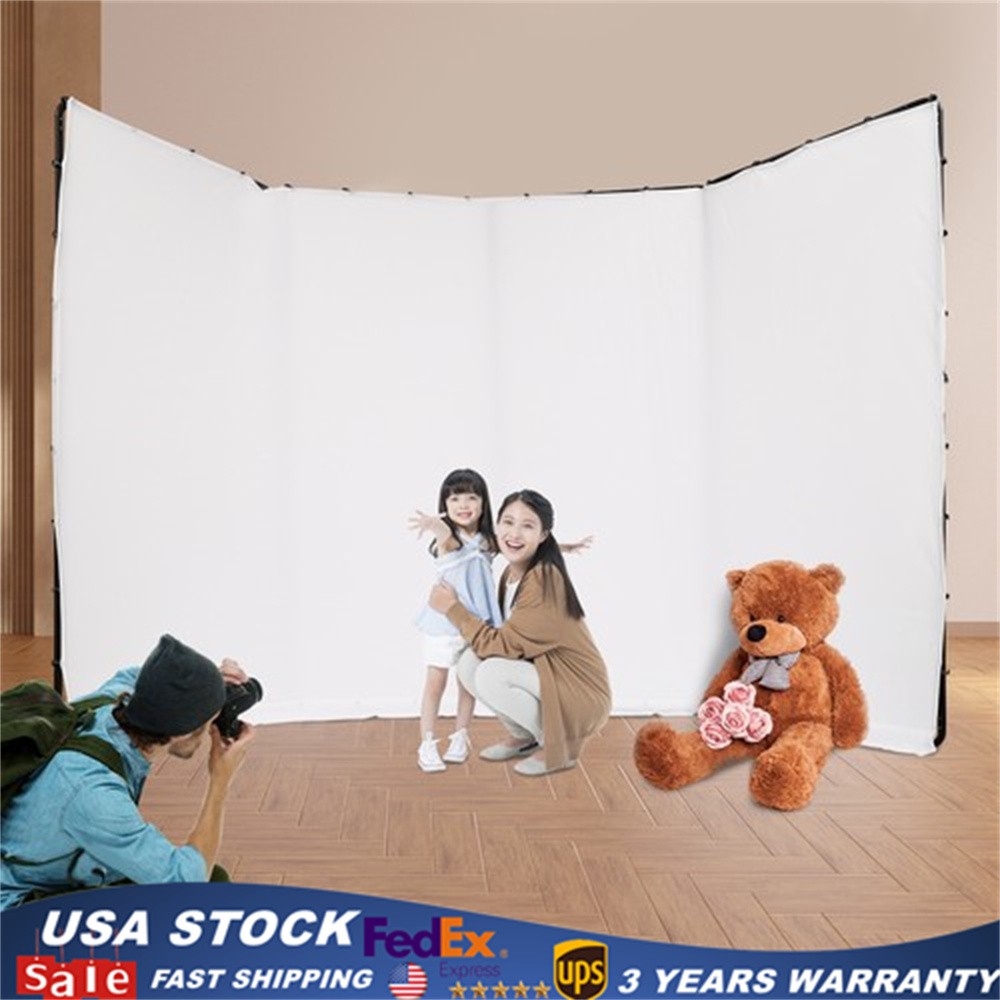 Photography Backdrop Stand+White Cloth Kit For Photo Studio Background Decor