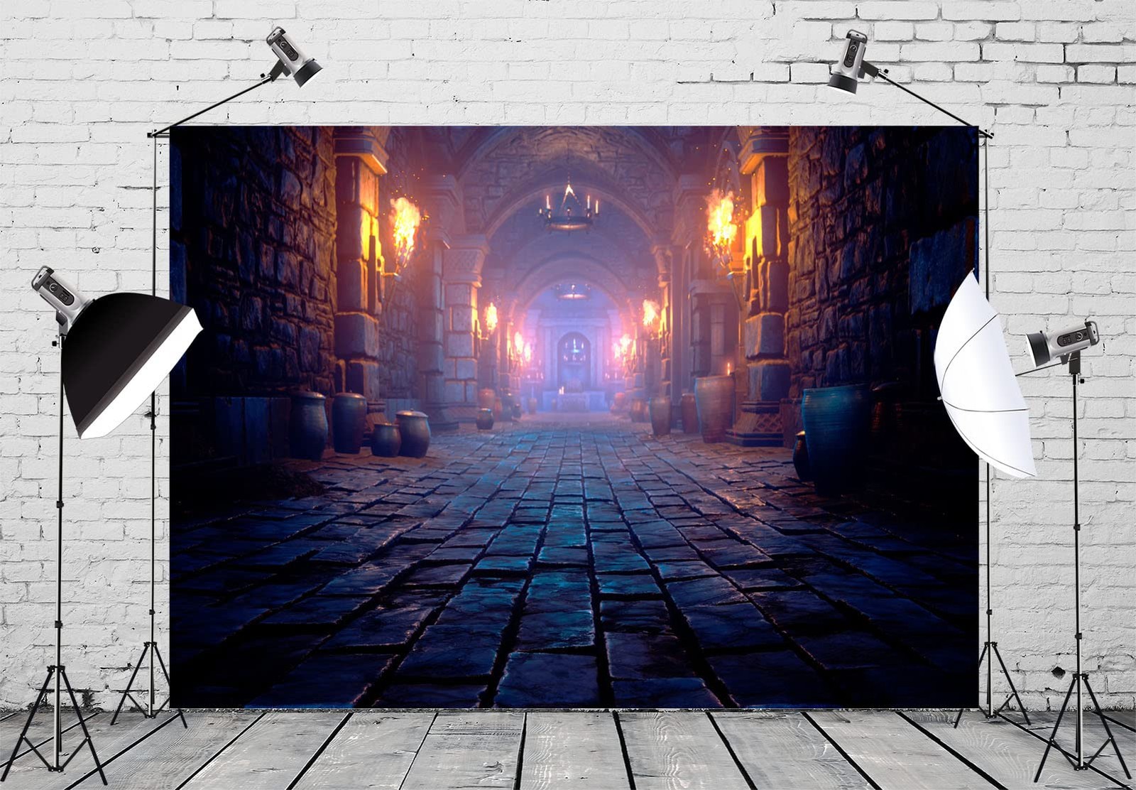 BELECO 7x5ft Fabric Scary Medieval Catacombs Photography 7x5FT, A10892