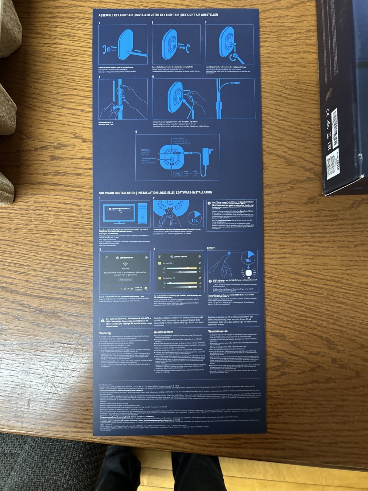 Elgato Key Light Air LED Panel 1400 Lumens Desk Lighting Wi-Fi Enabled In Box