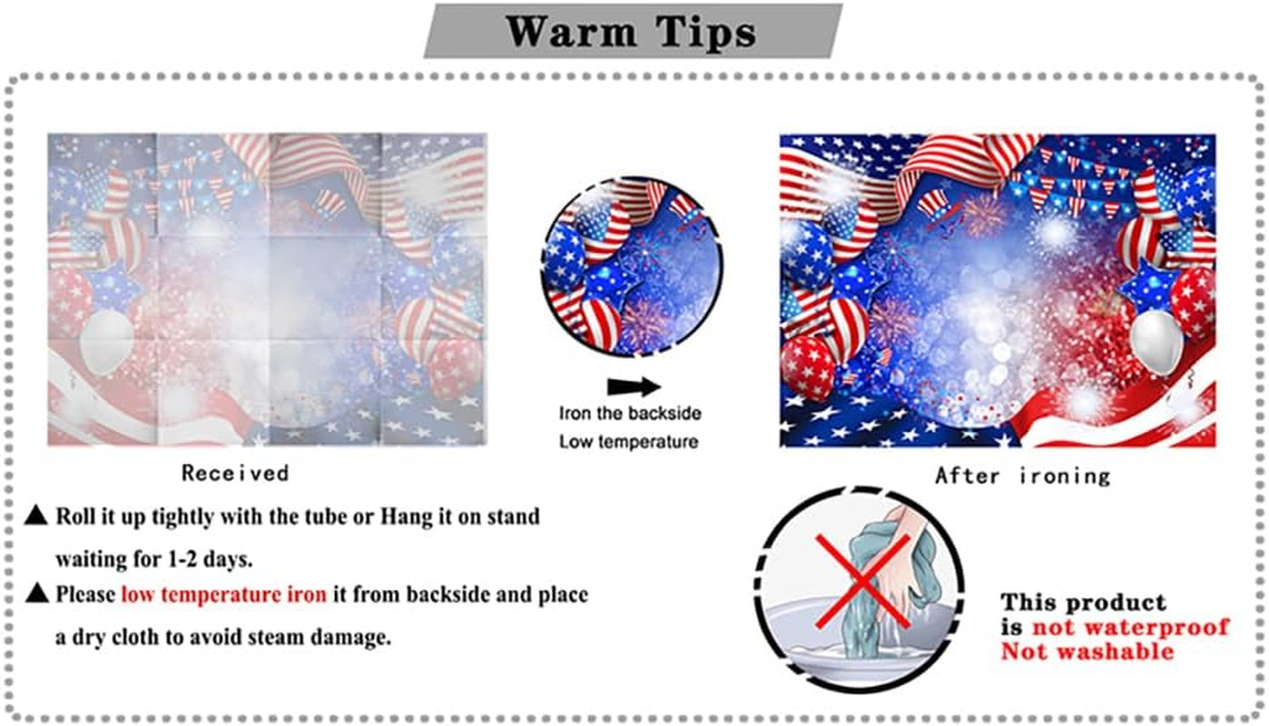 7X5 Ft American Flag Photography Backdrop for Patriotic Events and Celebrations