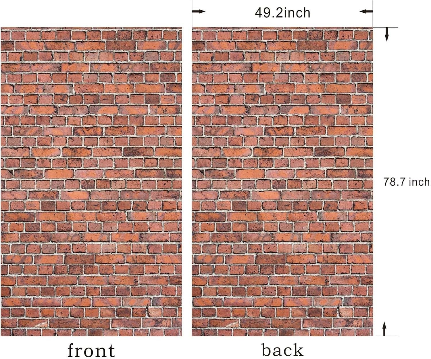 78.7″ x 49.2″ Old Red Brick Wall Curtain – Perfect for Halloween and Birthdays