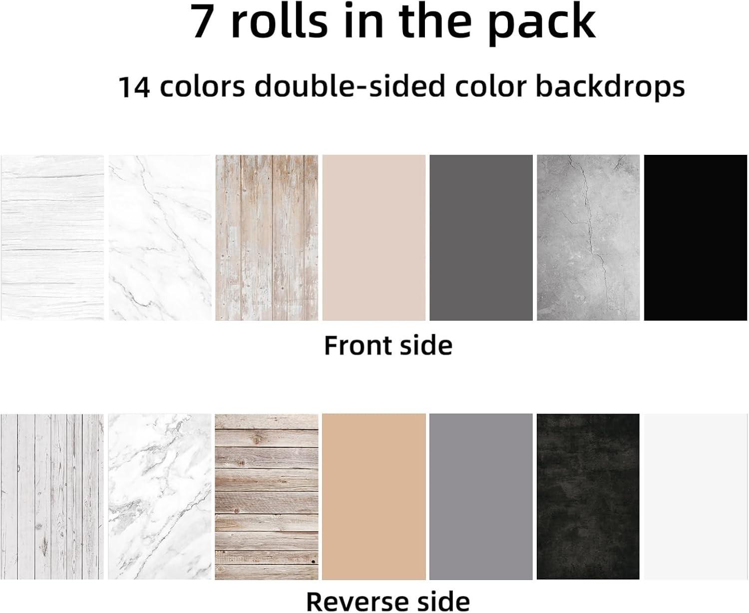 Professional Double-Sided Paper Background Kit with Stand | 14 Colors, 22×34 in.