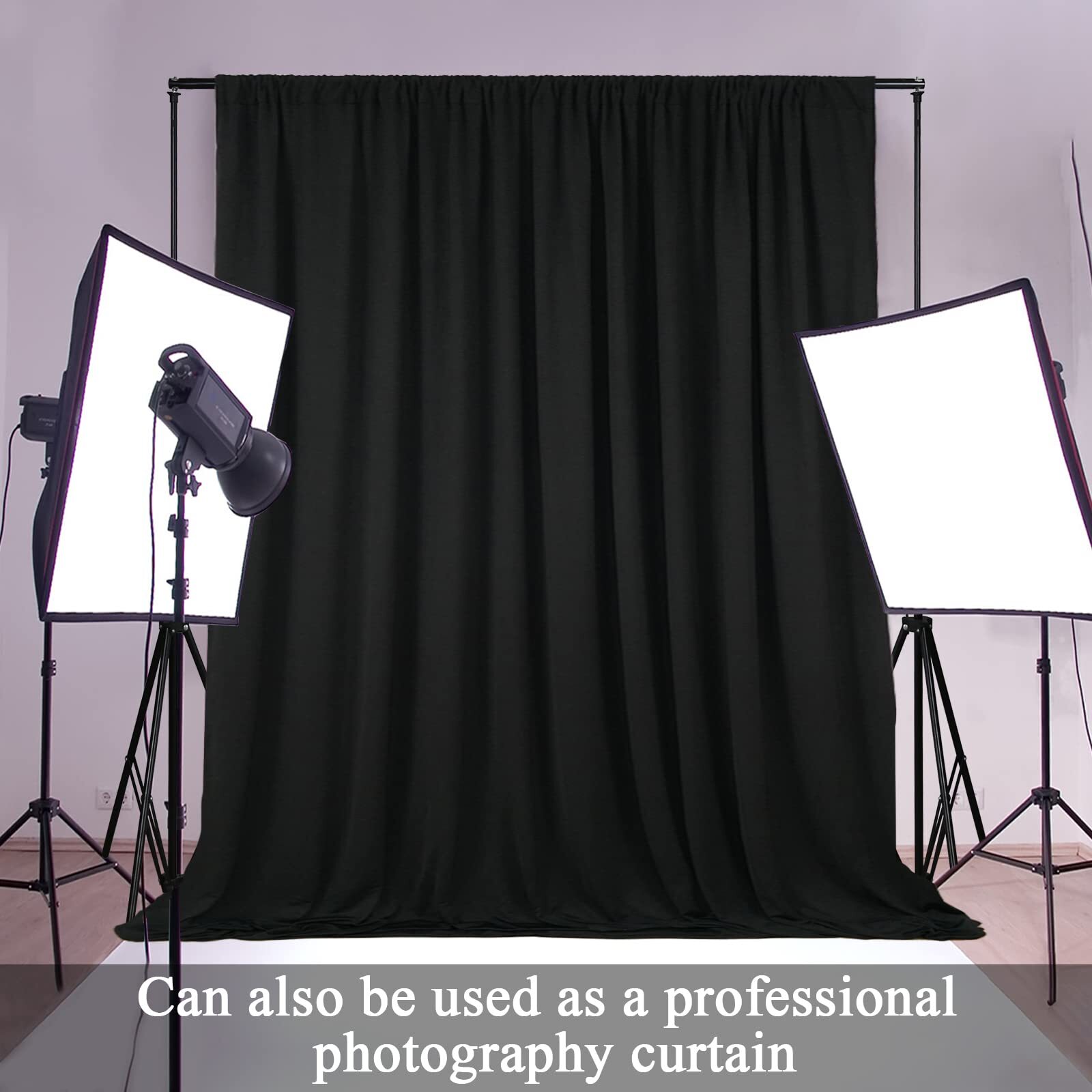 10x10Ft White Backdrop Curtain for Wedding Baby Shower Party Photo Background