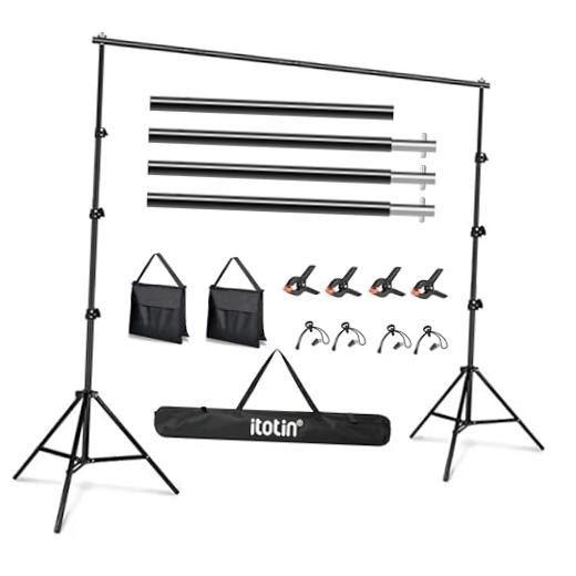 Photo Backdrop Stand 9ft x 10ft Photograhy Adjustable Background 9x10ft Black