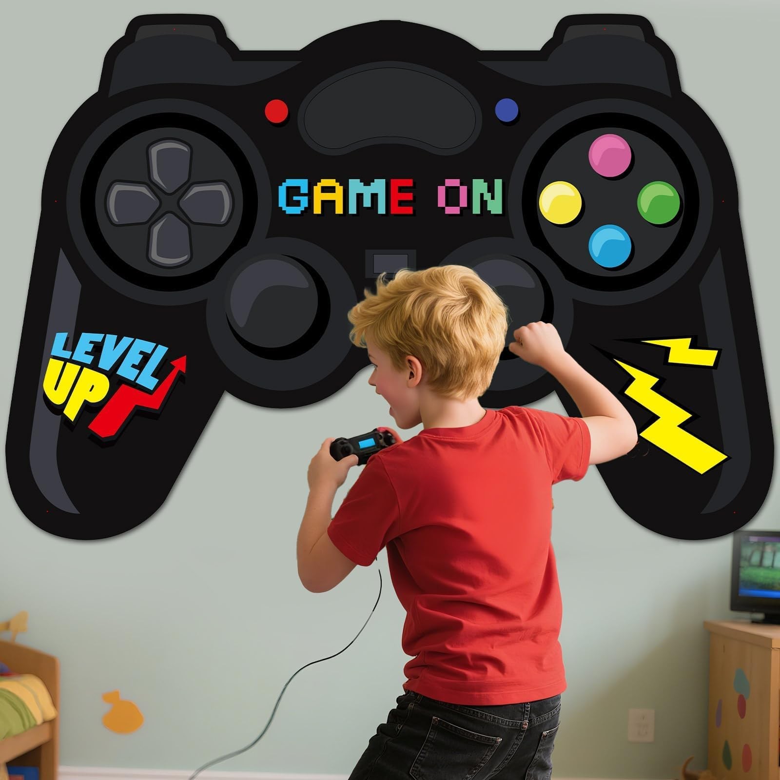 Large Video Game Shaped Backdrop Game on Photography Backdrop Gaming Party De…