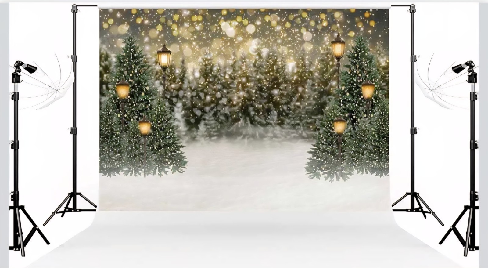 Kate Backdrop 7Ft X 5FT Christmas Tree Snow Photography/Portrait