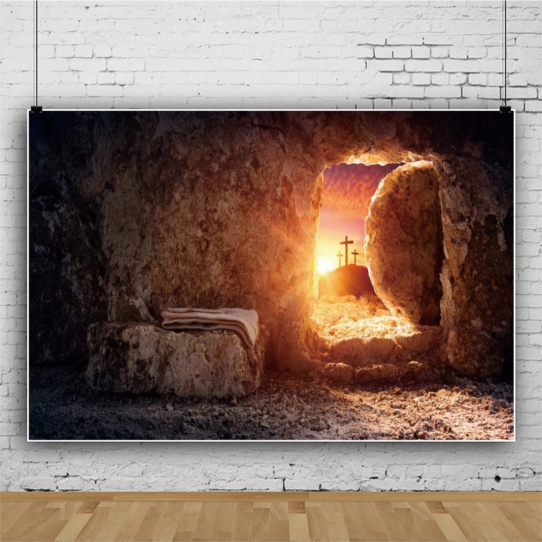 Empty Tomb Photography Background 10x7ft Vinyl Lightweight Foldable – Easter