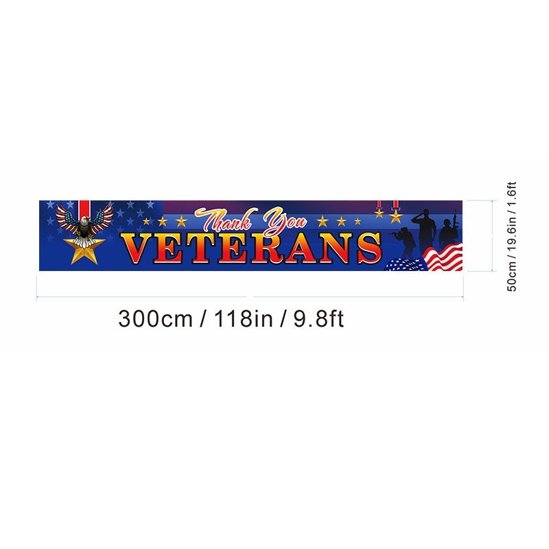 Custom Banner Backdrop Cloth for US Veterans Day Decorations 180*115cm