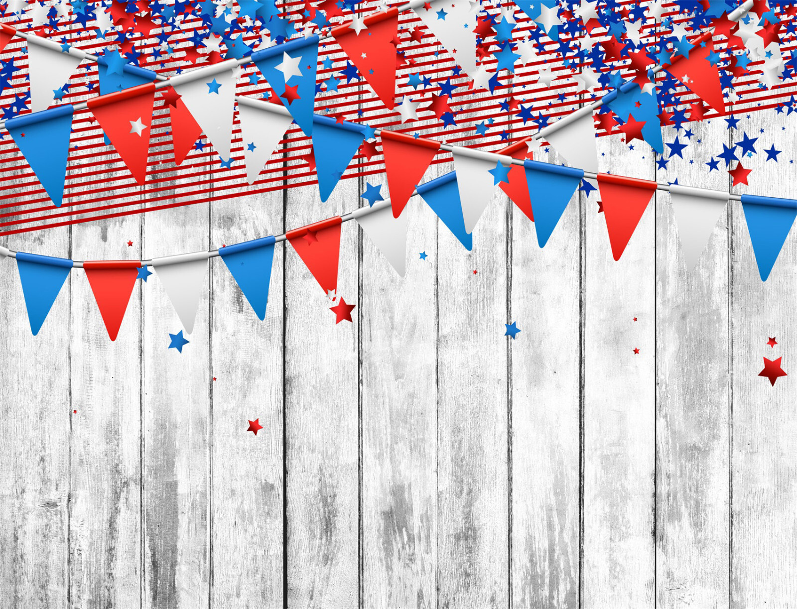 10x8ft Patriotic 4th of July Vintage Grey Wood Photo Background Studio Props