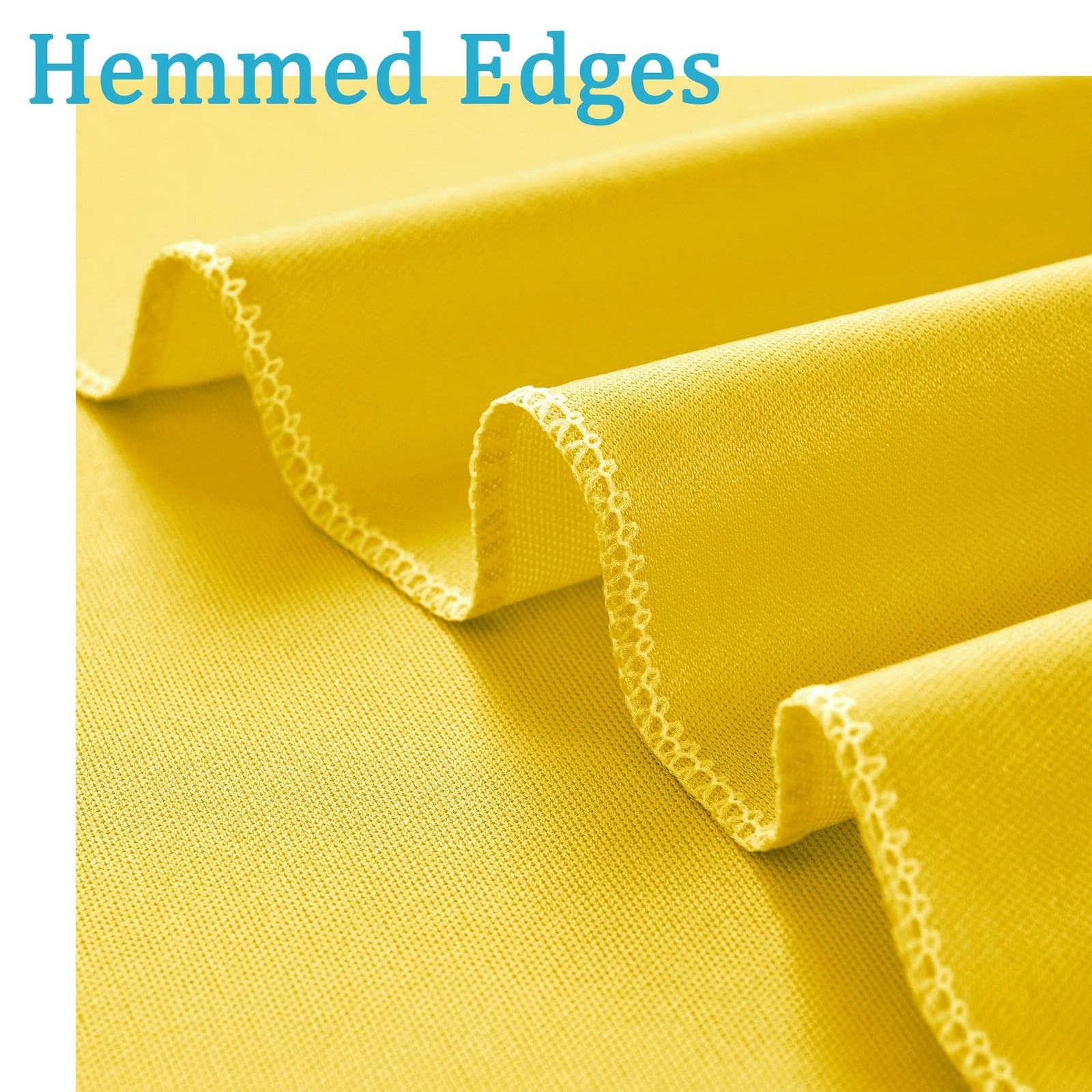 10x10ft Wrinkle Free Yellow Backdrop Curtain, 2 Panels 5x10ft, Polyester