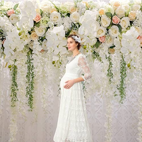 10x8ft White Rose Floral Theme Photography Background 10x8FT(300CM X 240CM）