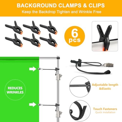 Photo Backdrop Stand 8.5 x10Ft Stainless Steel Heavy Duty Back Drop 8.5 x 10 Ft