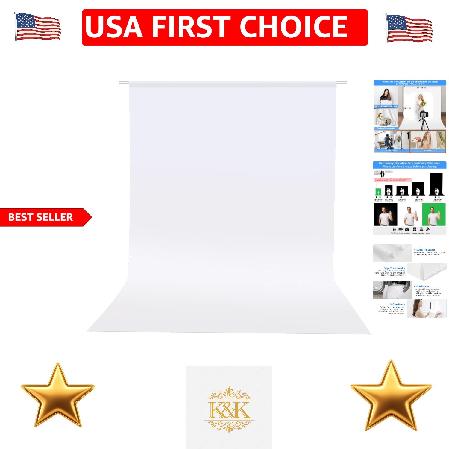 Durable 5×7 ft White Photography Backdrop with Easy Setup – Professional Quality