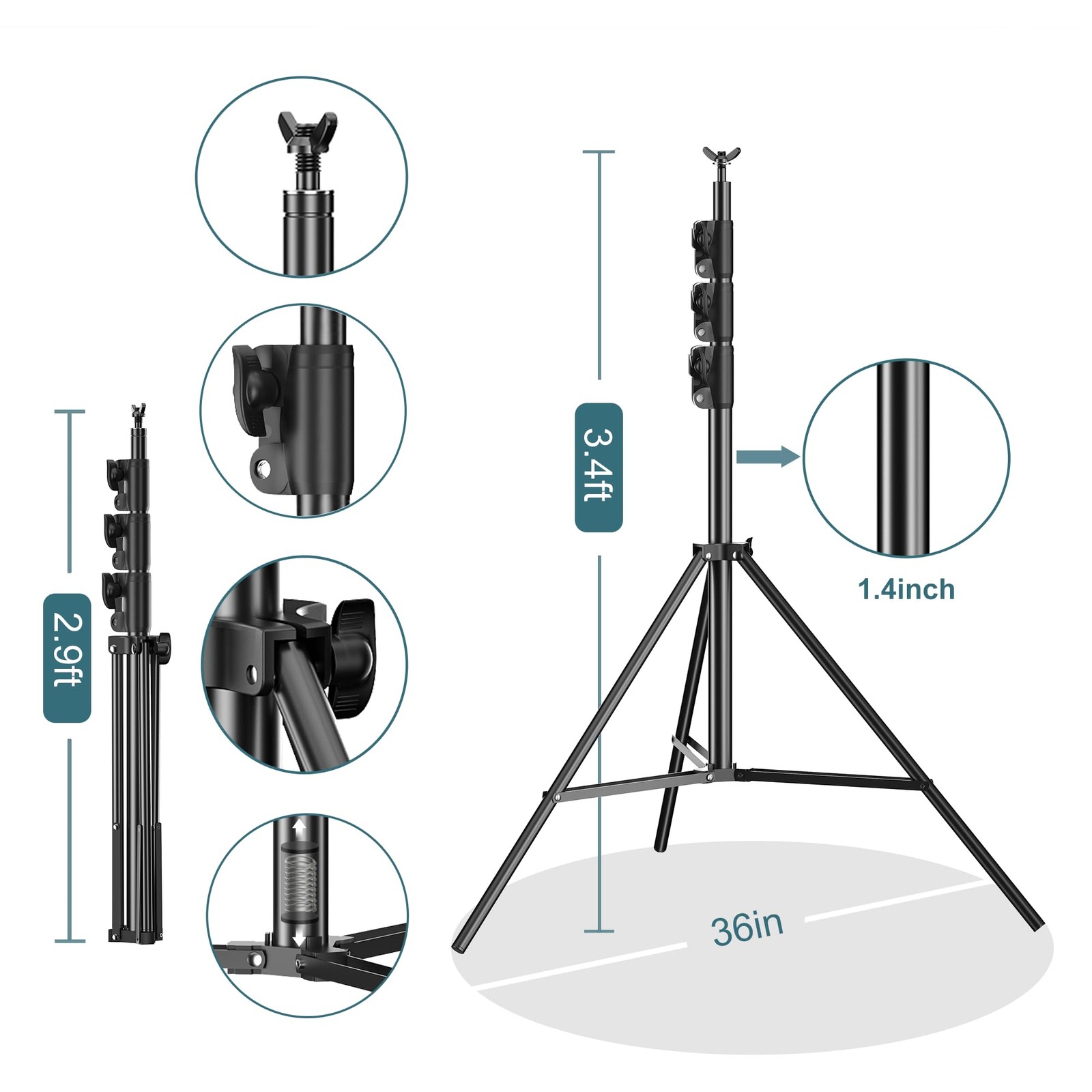 Photo Video Studio 10 x 10Ft Heavy Duty Adjustable Backdrop Stand,Background …