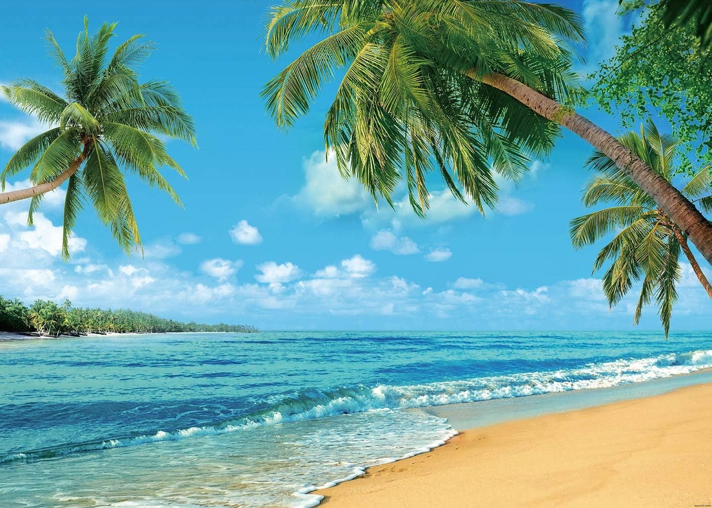 Vibrant Tropical Beach Backdrop 8x6ft – Perfect for Fun Summer Celebrations