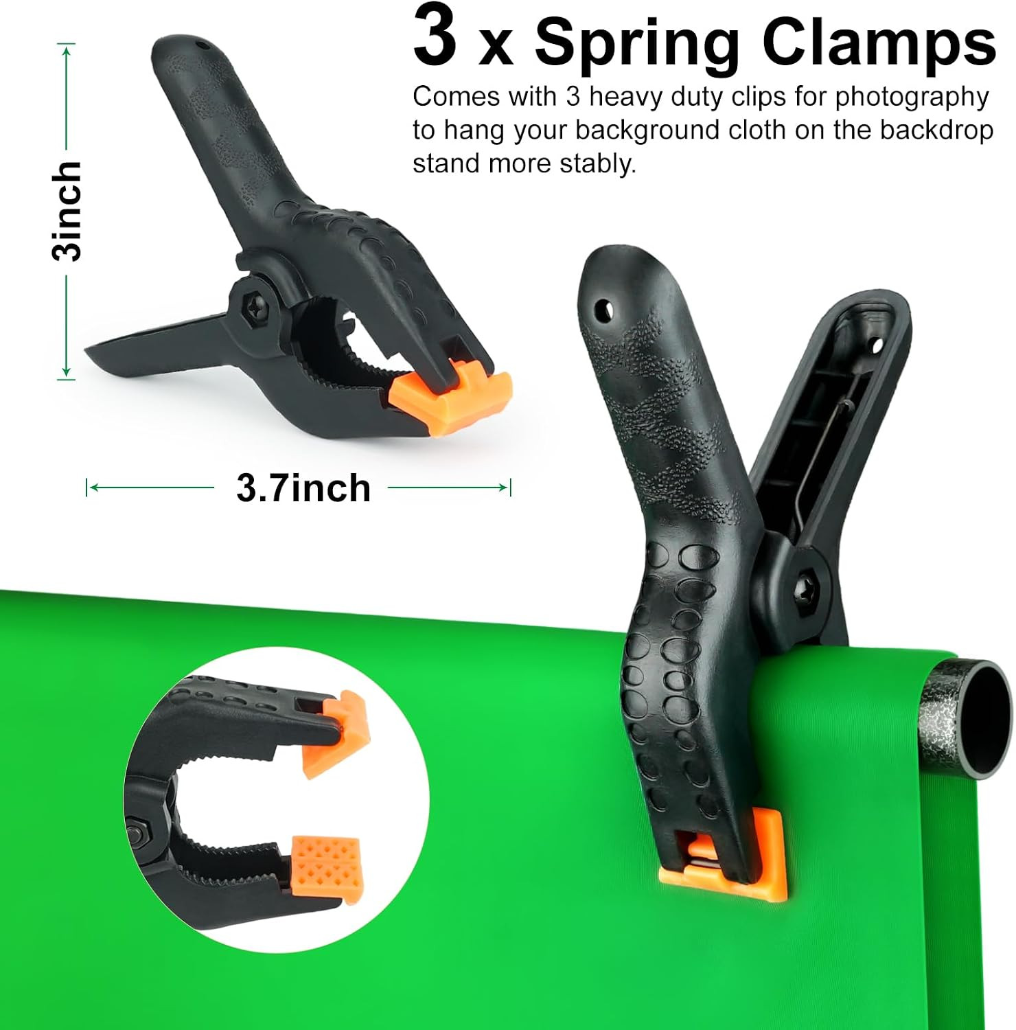 store Green Screen Backdrop Kit 5X6.7Ft, Portable Green Screen Stand with T-Shap