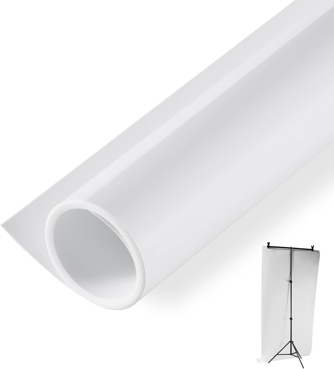 48X80 Inch PVC Backdrop Matte&Smooth PVC Background White Background Backdrop…
