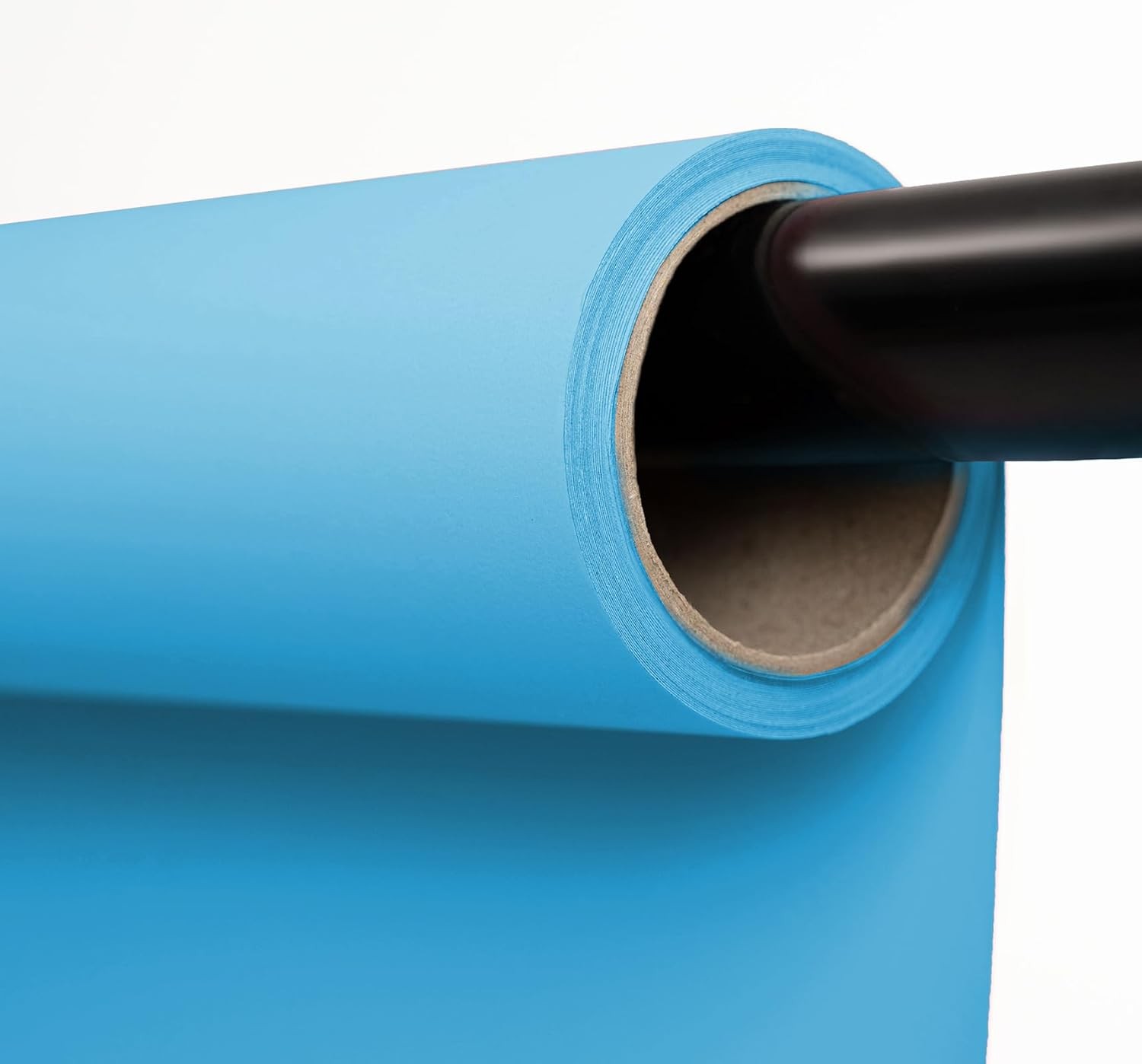 Seamless Paper Backdrop Photography Solid Blue Backdrop Paper 53”x16.4′ Lite