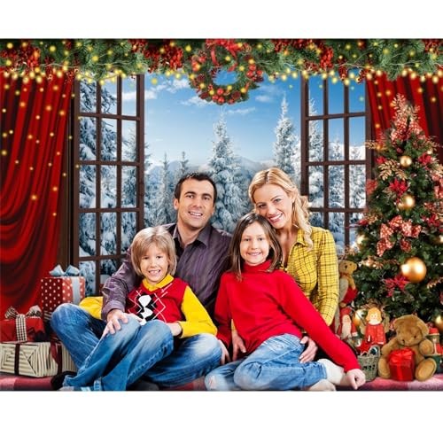 Snowy Winter Forest Photo Backdrop 10x8ft for Photography