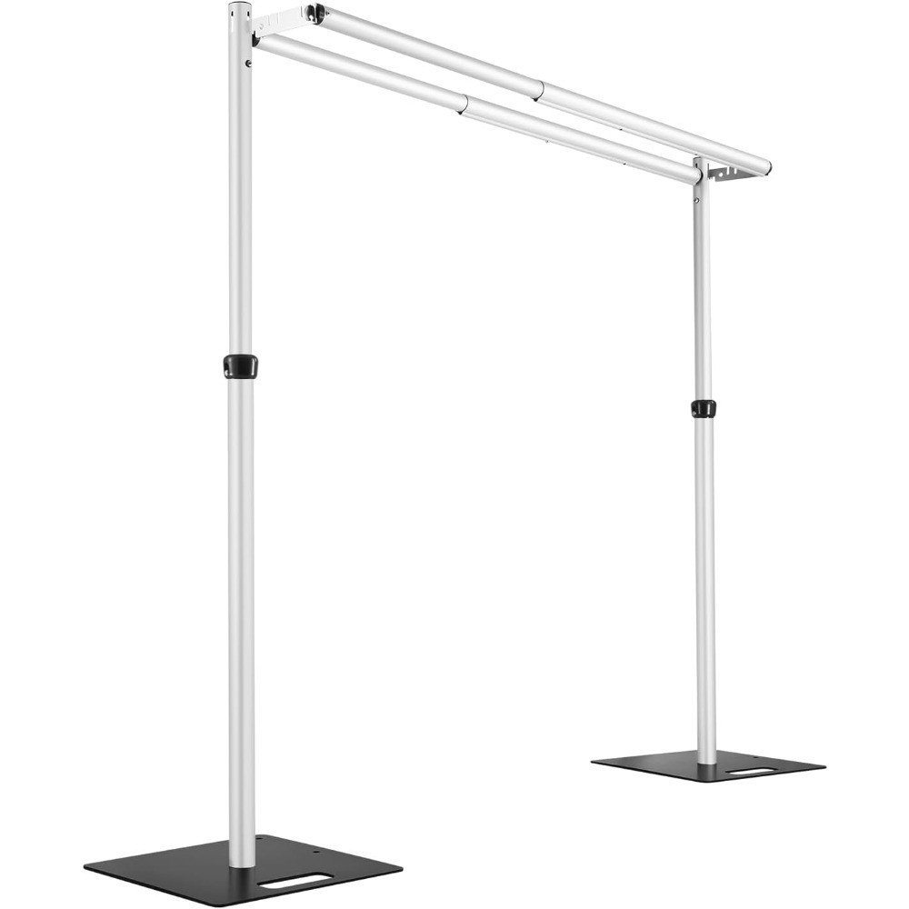 Heavy Duty 12x12ft Backdrop Stand with Double Crossbar Pipe and Drape Kit for