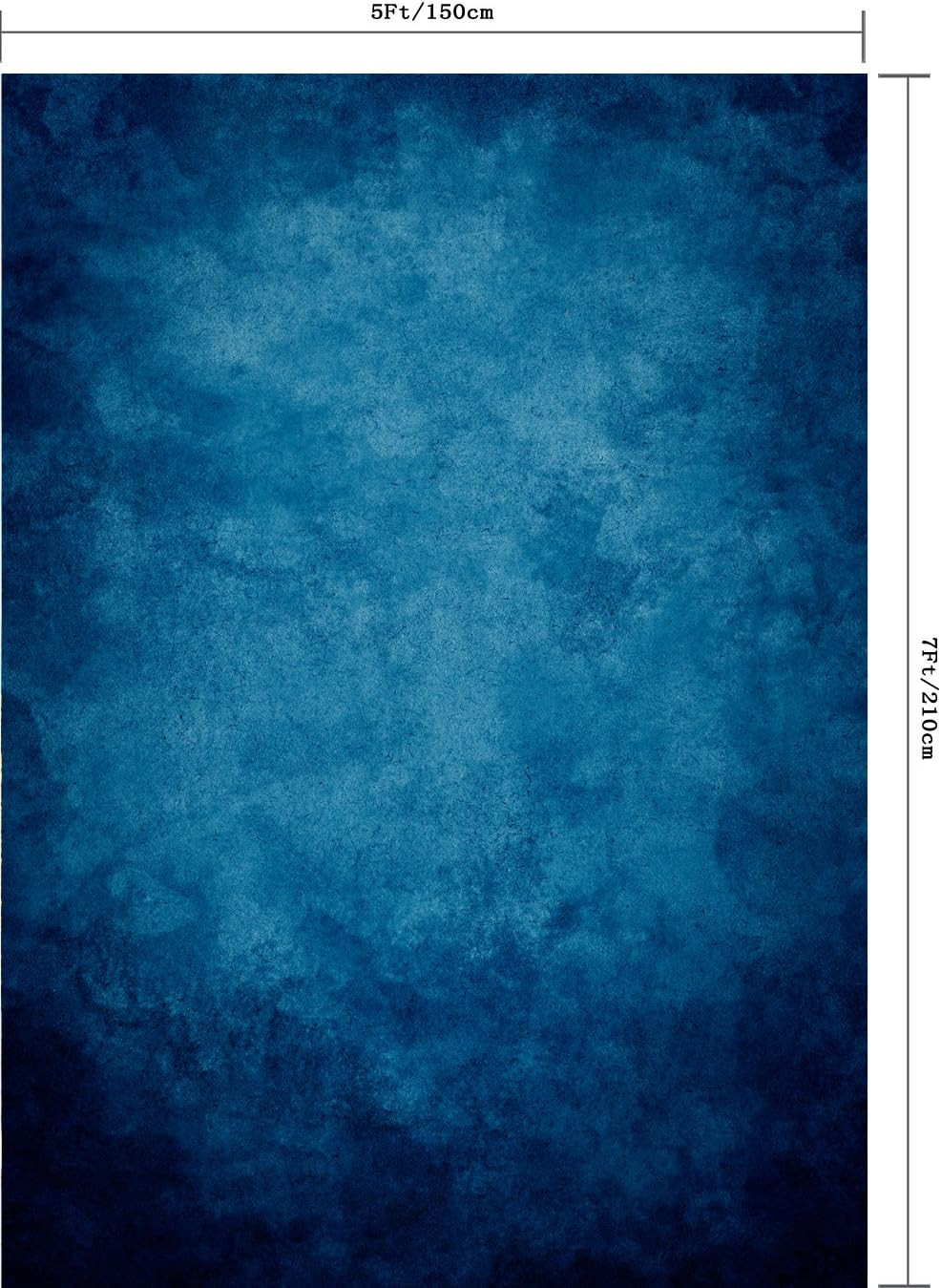 Abstract Blue School Photo Backdrop for Pictures Portrait Solid Color Backdrop G