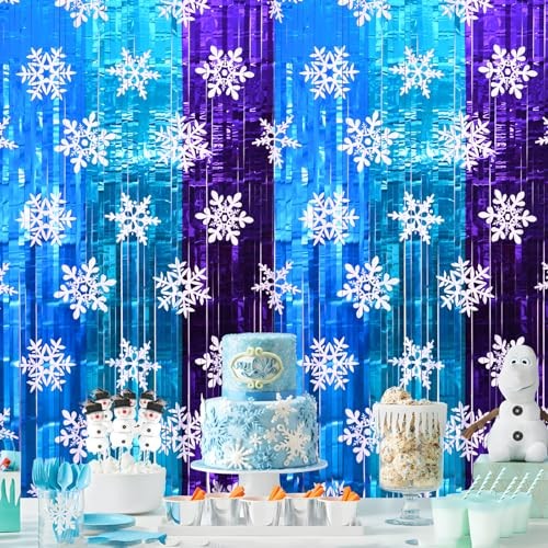 Winter Princess Birthday Party Decorations, 2 Pack Ice Birthday Party Supplies