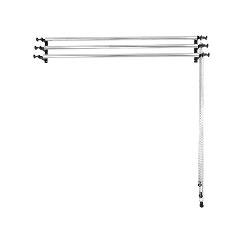 Photography Backdrop Roller Support Silver Metal Chains +120inch Crossbars