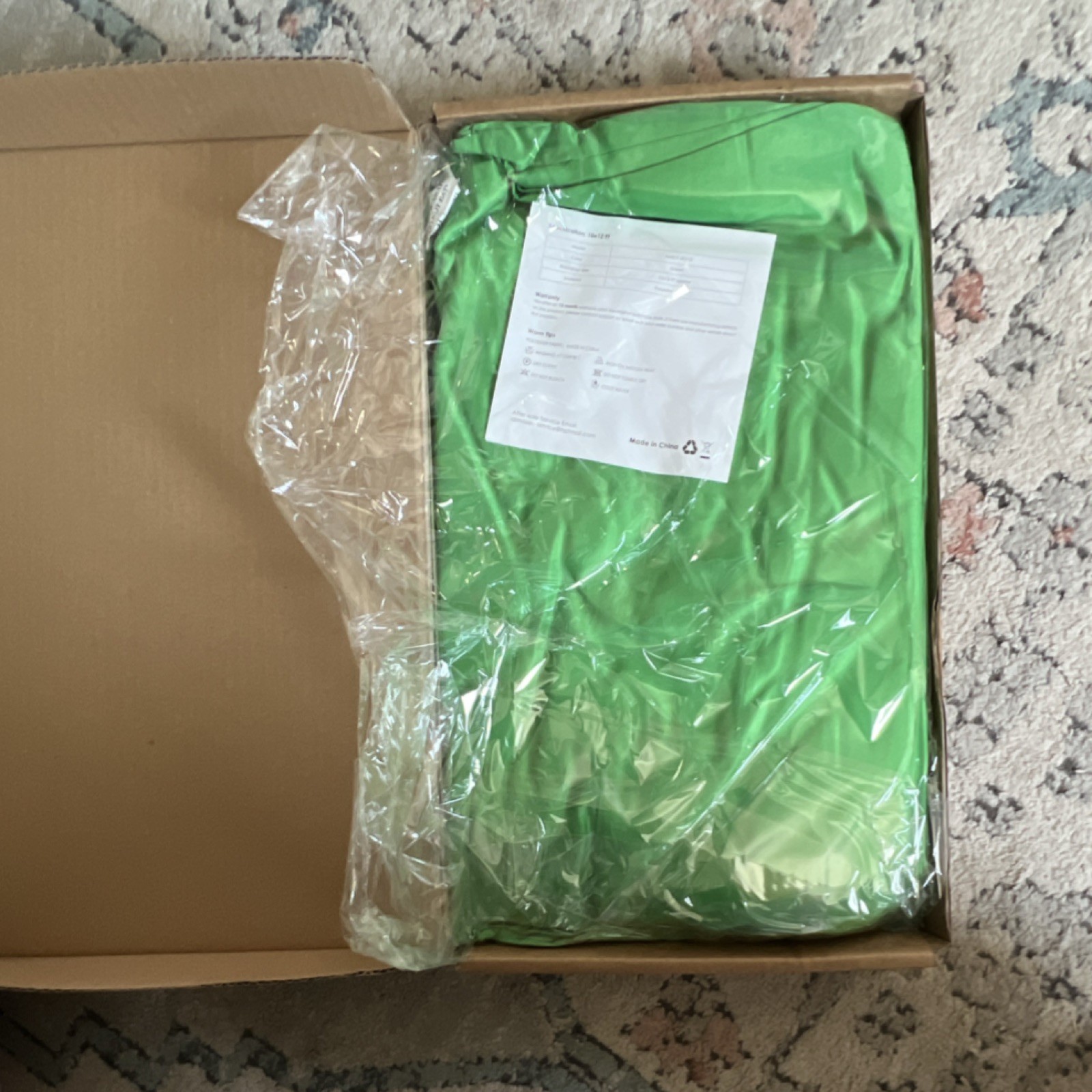 Aimosen 10×12 ft Green Polyester Spot Washable Backdrop AMSLY-307-G