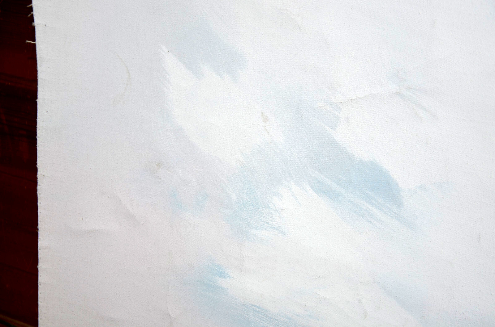 Photography Backdrop Hand Painted Pastel Pink Blue Brushstroke Vtg Large 80×70