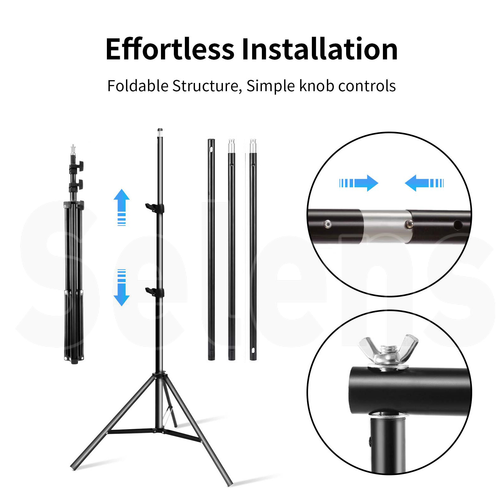10×10ft Backdrop Stand Kit Large Photography Background Studio Adjustable Banner