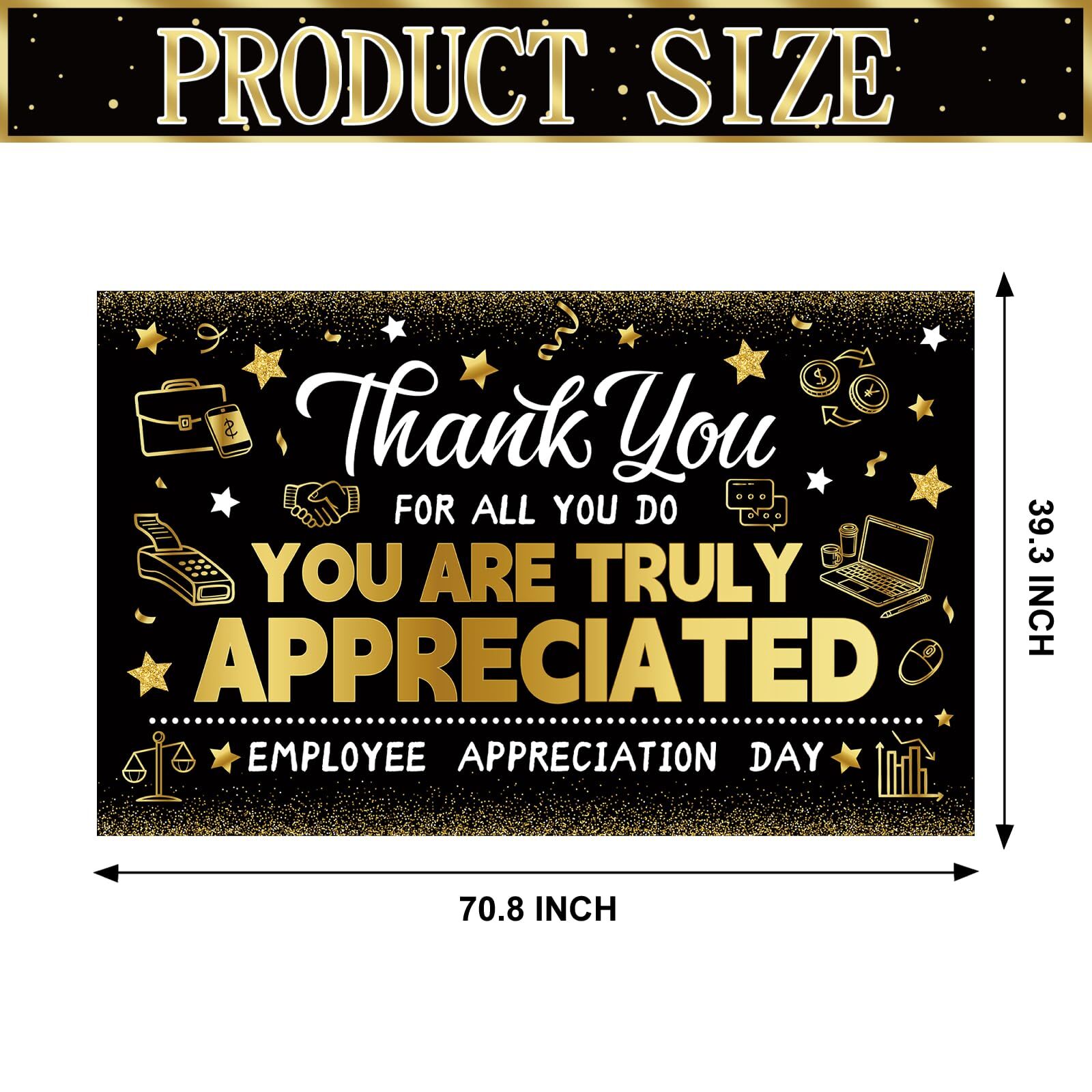 We Appreciate You Party Decoration Employee Appreciation Day Backdrop Decorat…