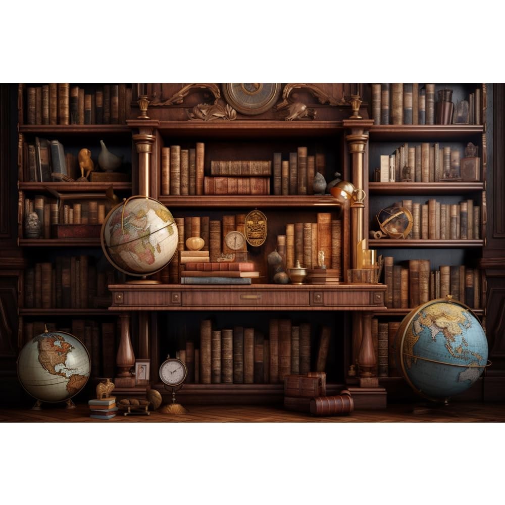 7x5ft Retro Book Backdrops for Photography Medieval Vintage 7x5ft, Brown