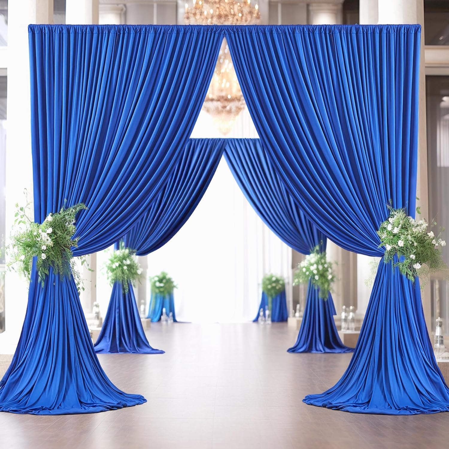 50ft×10ft Royal Blue Wrinkle Free Backdrop W5ftxH10ft_10 Panels,