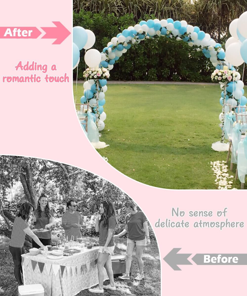 Metal Arch Backdrop Stand 7Ft Wide 7.7Ft High, Wedding Arch Frame for Wedding De