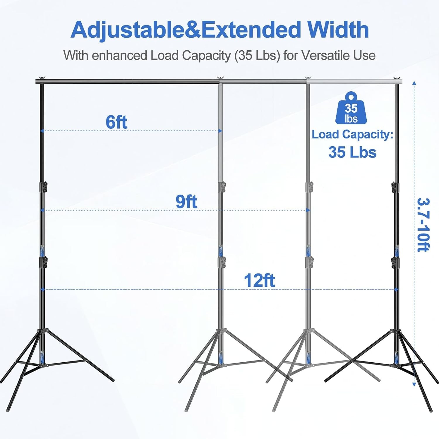 Heavy Duty 12x10ft Backdrop Stand Kit/-