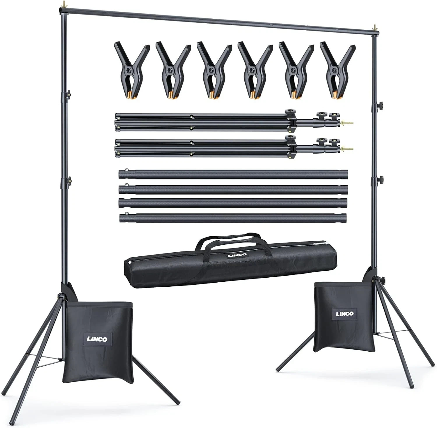 Backdrop Stand for Parties Kit 10X7 Ft Adjustable Back Drop Photography Studio P