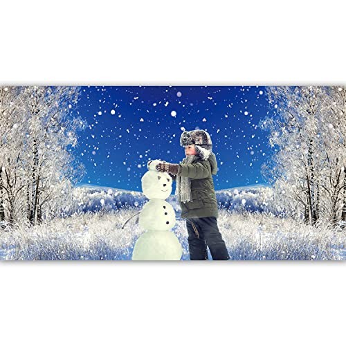 20x10ft Dreamy Forest Snowflake Background Winter Alps Snowy Landscape