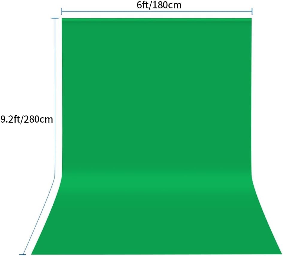 Durable 6x9ft Polyester Green Screen with Rod Pocket for Streaming & Gaming